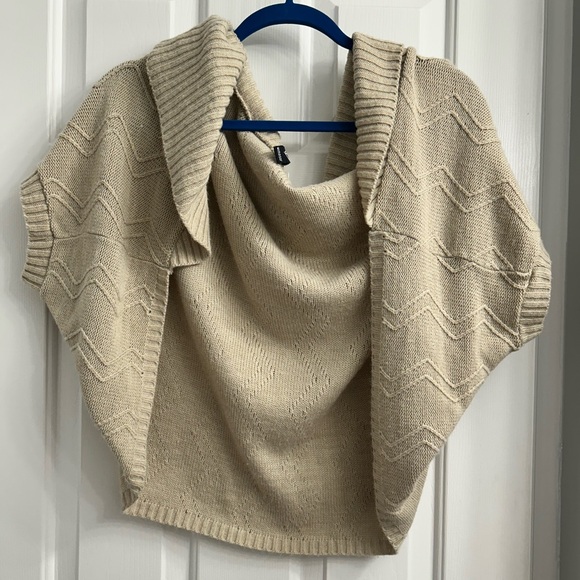 Windsor Open Knit Sweater Shrug in Camel - Picture 1 of 5